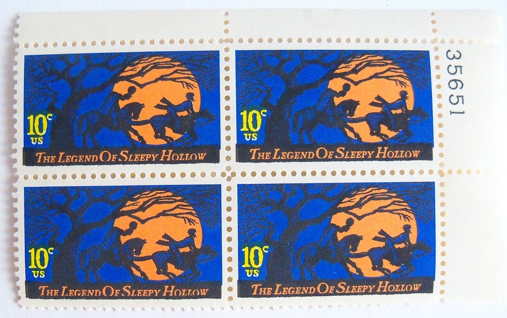 Vintage Scott 1548 Sleepy Hollow Plate Block MNH US Postage Stamp  