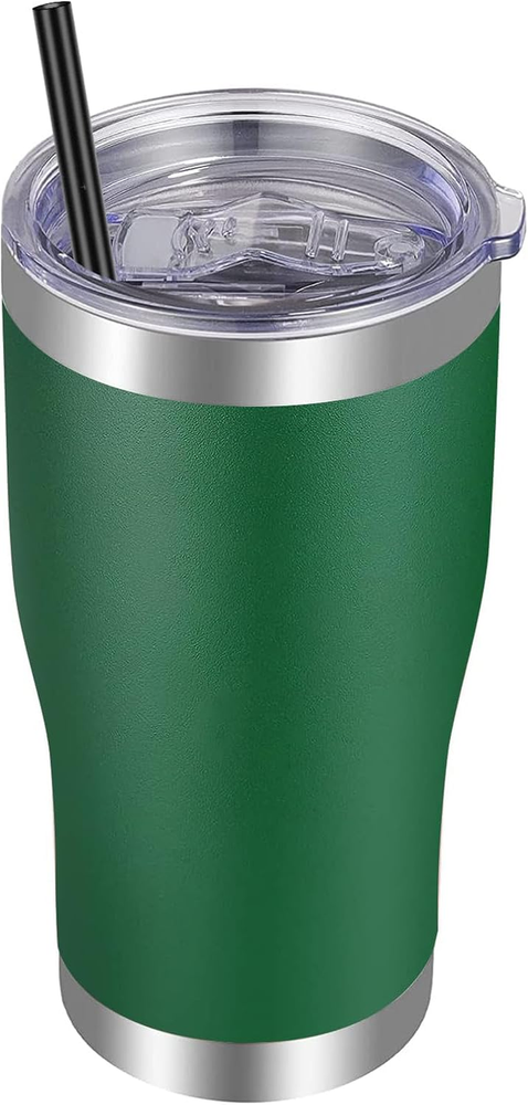 20Oz Tumbler Stainless Steel Tumbler Cup with Lid and Straw Vacuum Insulated Dou