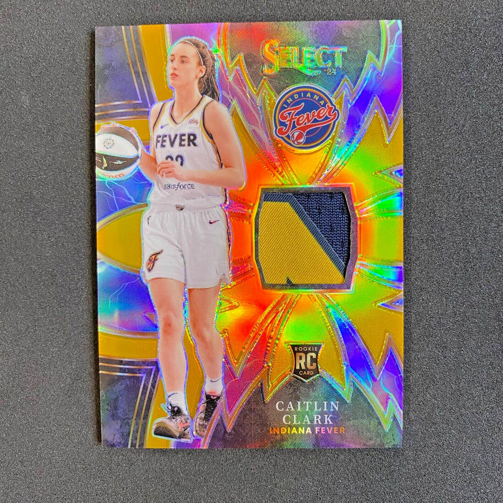 2024 Panini Select WNBA Caitlin Clark Gold Vertical PATCH Sparks 6/10 Fever