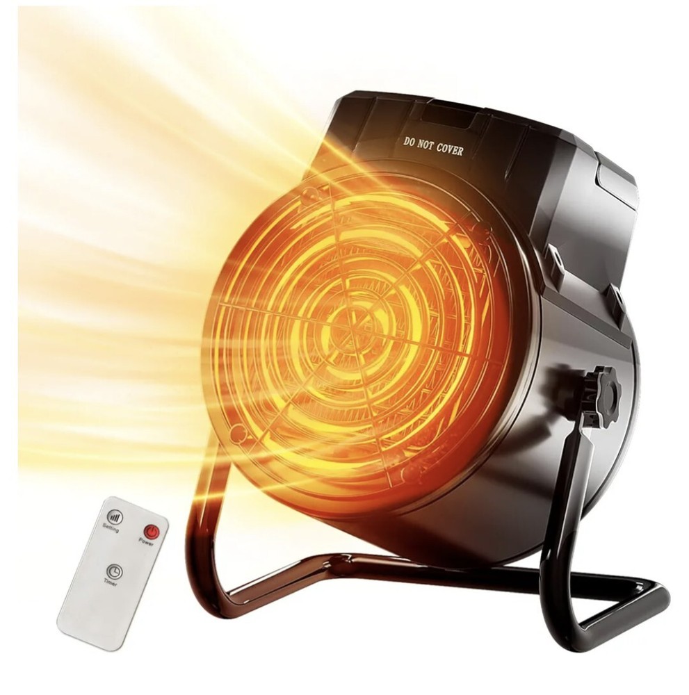 Portable Space Heater,1500W/750W Electric Room Heater with Thermostat