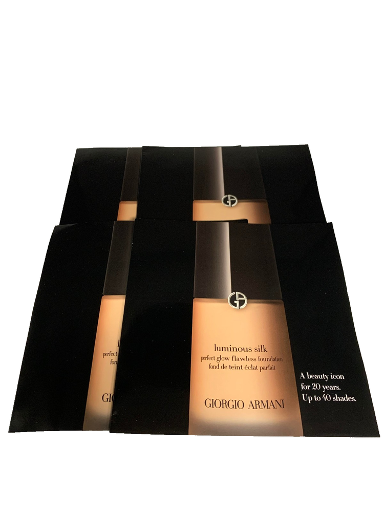 Giorgio Armani 4PK Luminous Silk Foundation 4 Sample Shades 2, 5.5, 9 & 14