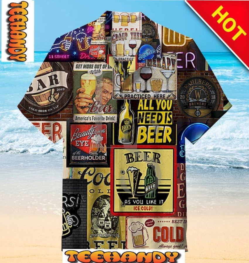 Cheers to Beer Hawaiian Shirt 3D Short Sleeve Summer Beach Size S - 5XL