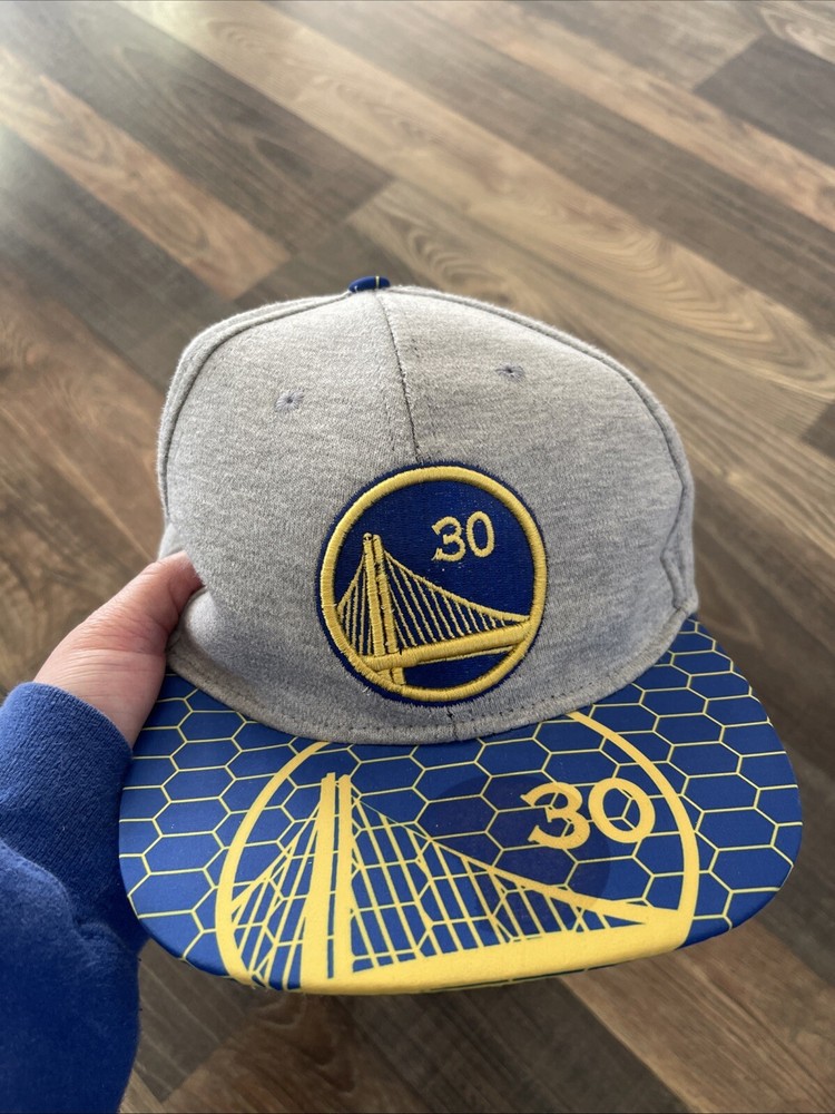 Golden State Warriors Hat Cap Gray Blue Stephen Curry #30 Snapback