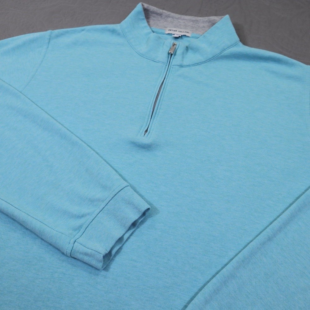 Peter Millar  1/4 Zip Pullover Mens XL Comfort Interlock Classic Fit Mesh Knit