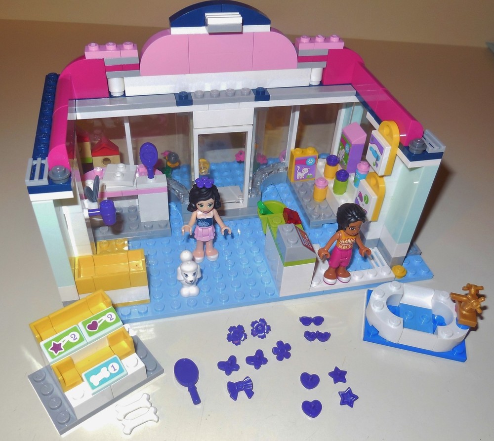 LEGO FRIENDS HEARTLAKE CITY DOWNTOWN ANIMAL PET SALON 41007 BUILDING SET LOT