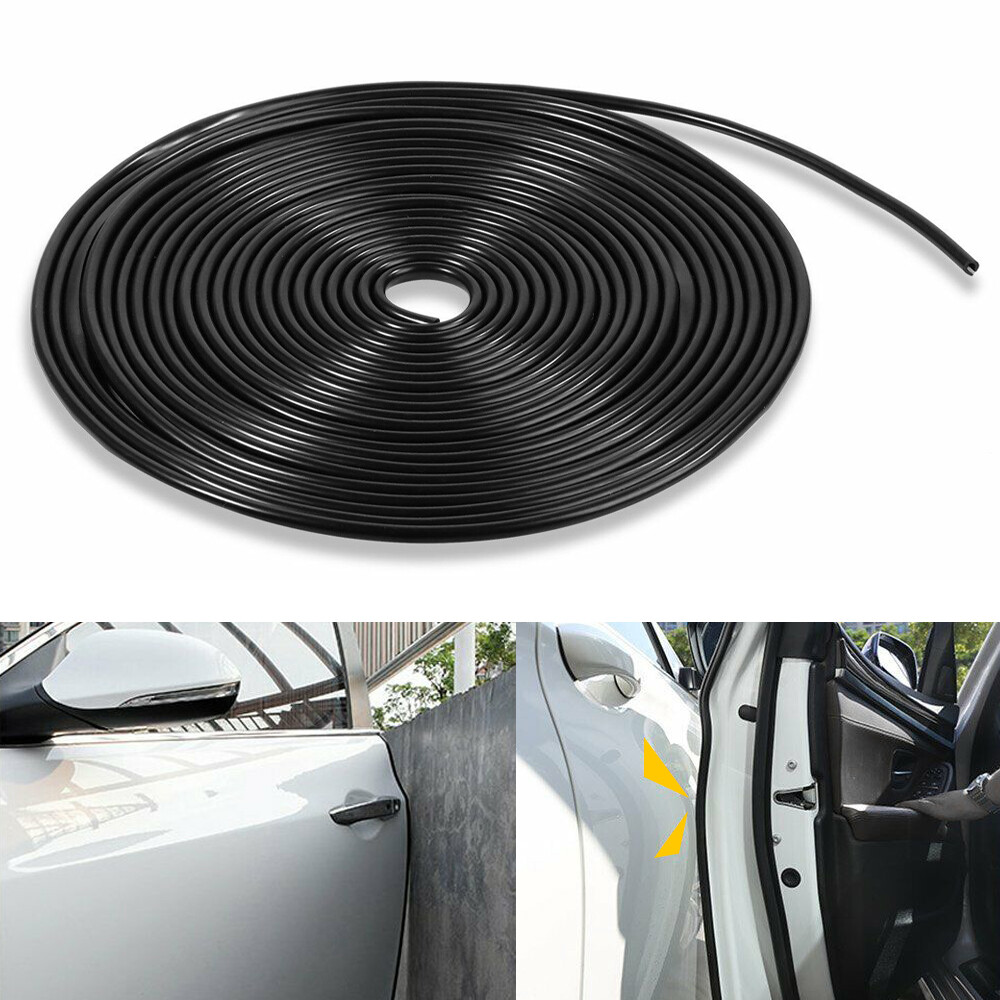 32ft U Shape Rubber Seal Car Edge Door Guard Molding Trim Protectors Strip Black