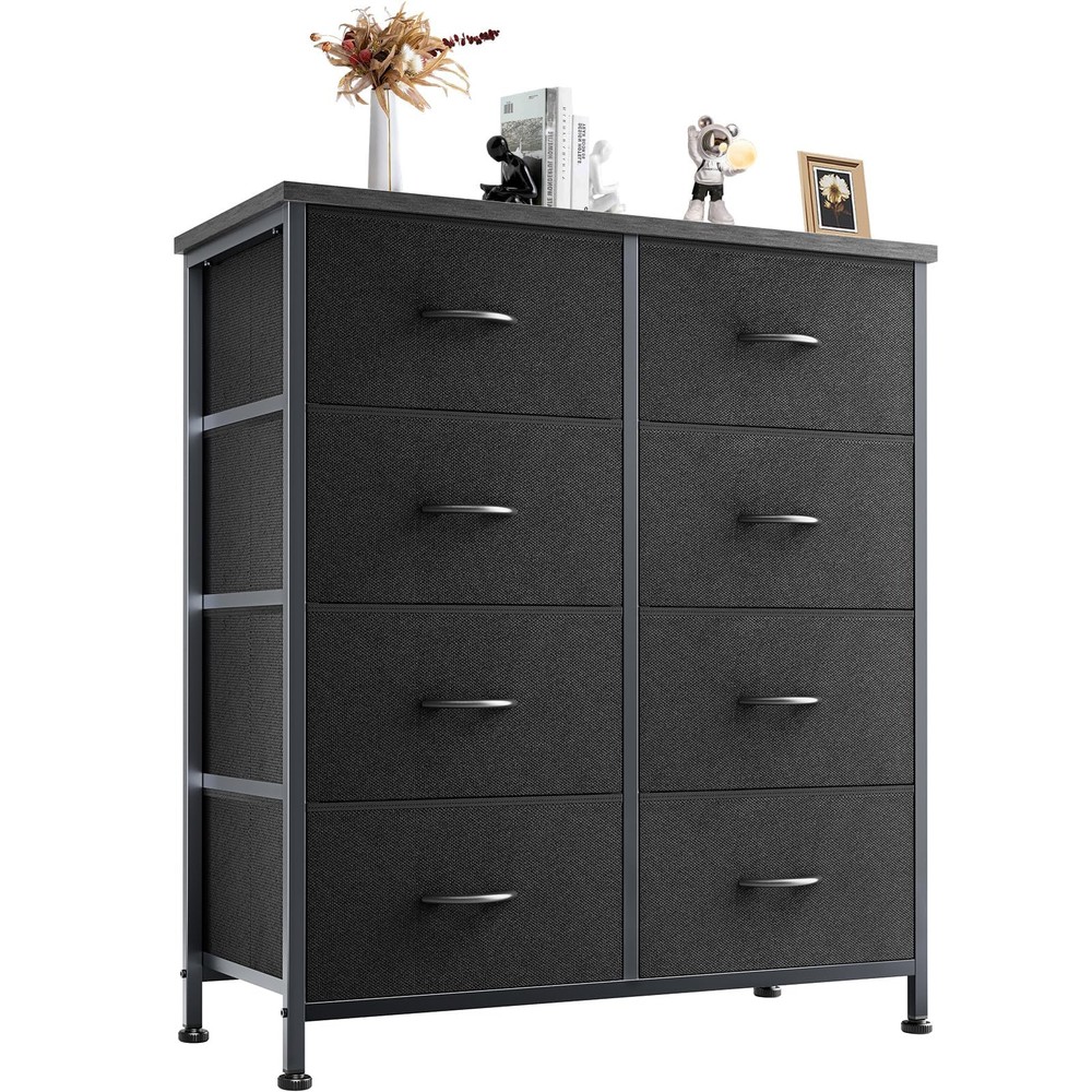 Dresser for Bedroom with 8 Fabric Drawers, Tall Chest Organizer Units for Clo...