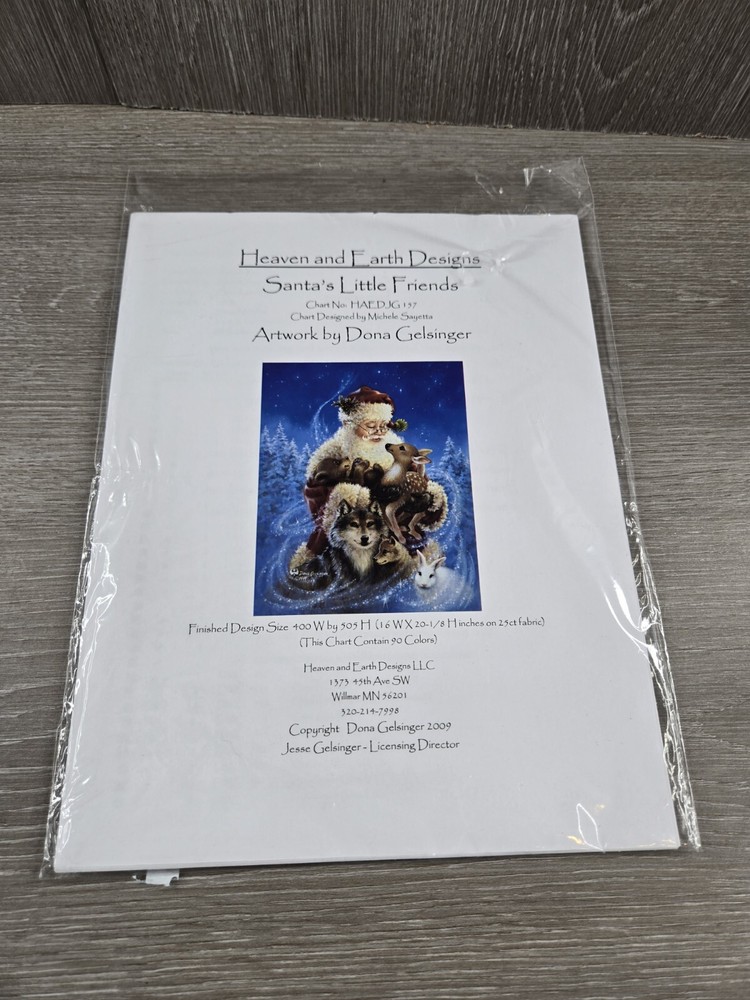 Heaven and Earth Designs Mini Santa's Little Friends Cross Stitch Pattern Forest
