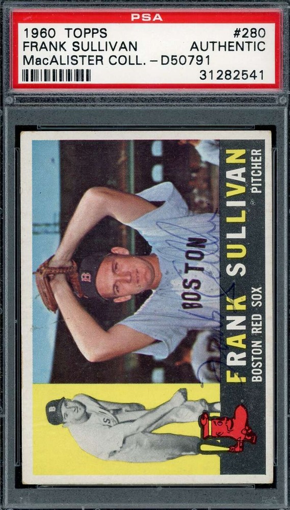 Frank Sullivan PSA DNA Signed 1960 Topps Autograph