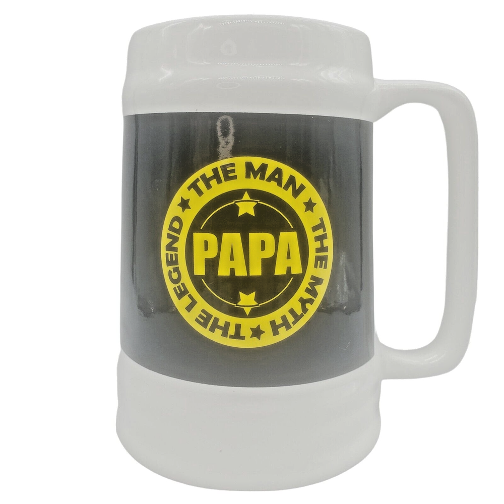 Fathers Day Giant Huge Coffee Beer Mug Cup Gift Papa Father Grandpa Ceramic-image