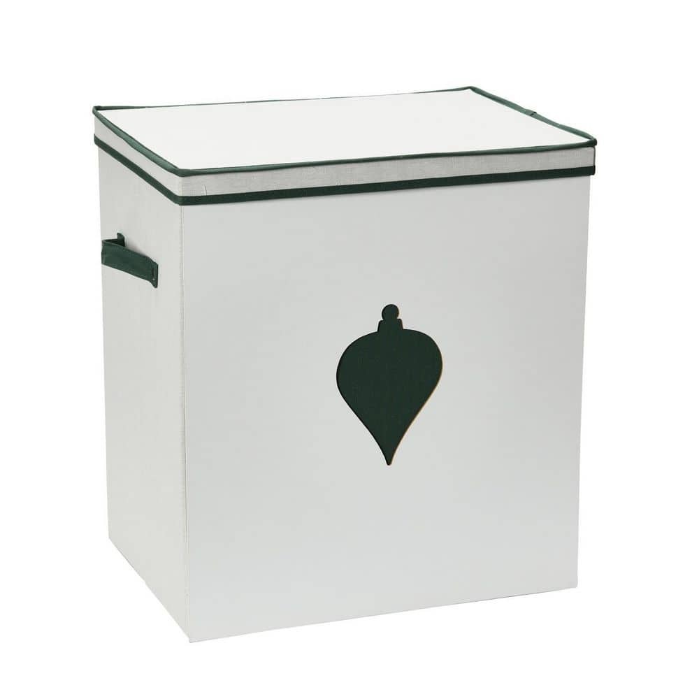 Green 48-Pocket Seasonal Ornament Storage Box-image