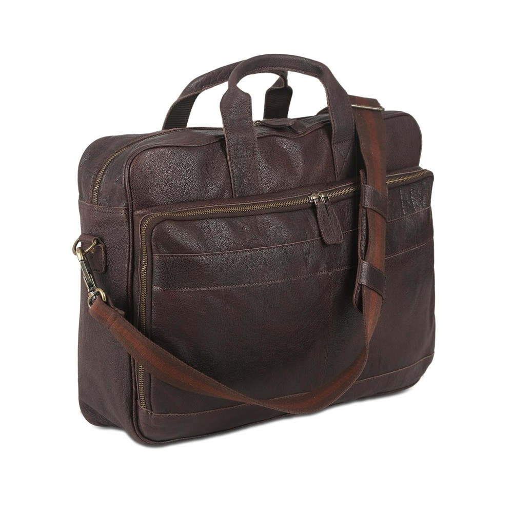 16 Inch Leather briefcases Laptop Messenger Bags for Men and Best Office Satc...