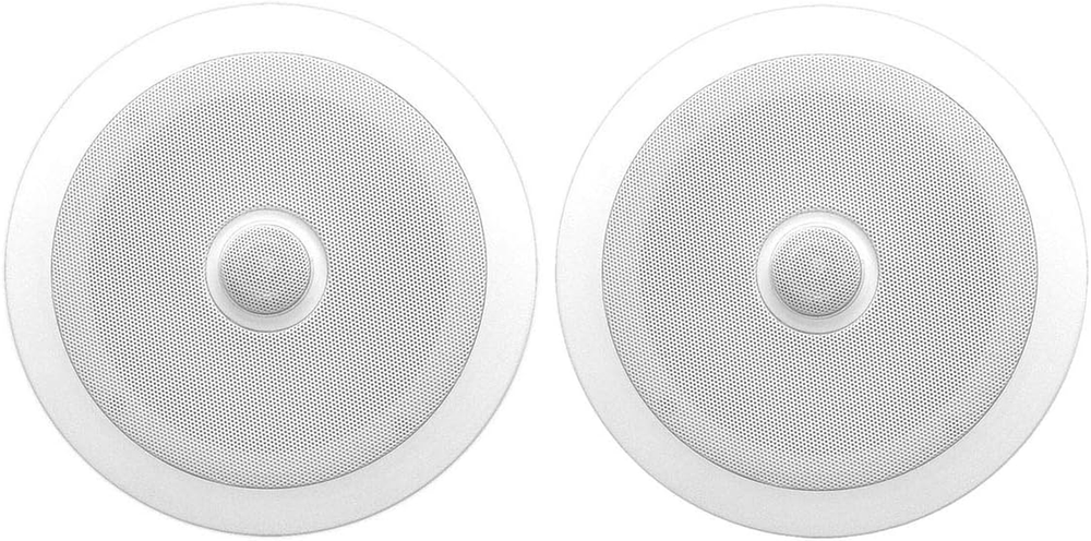 8” Ceiling Wall Mount-Pair of 2-Way Midbass Woofer Speaker Directable 1” Titaniu