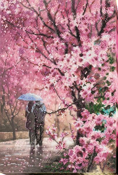 Bead embroidery kit Fleur needlework kit Art canvas beadwork pattern