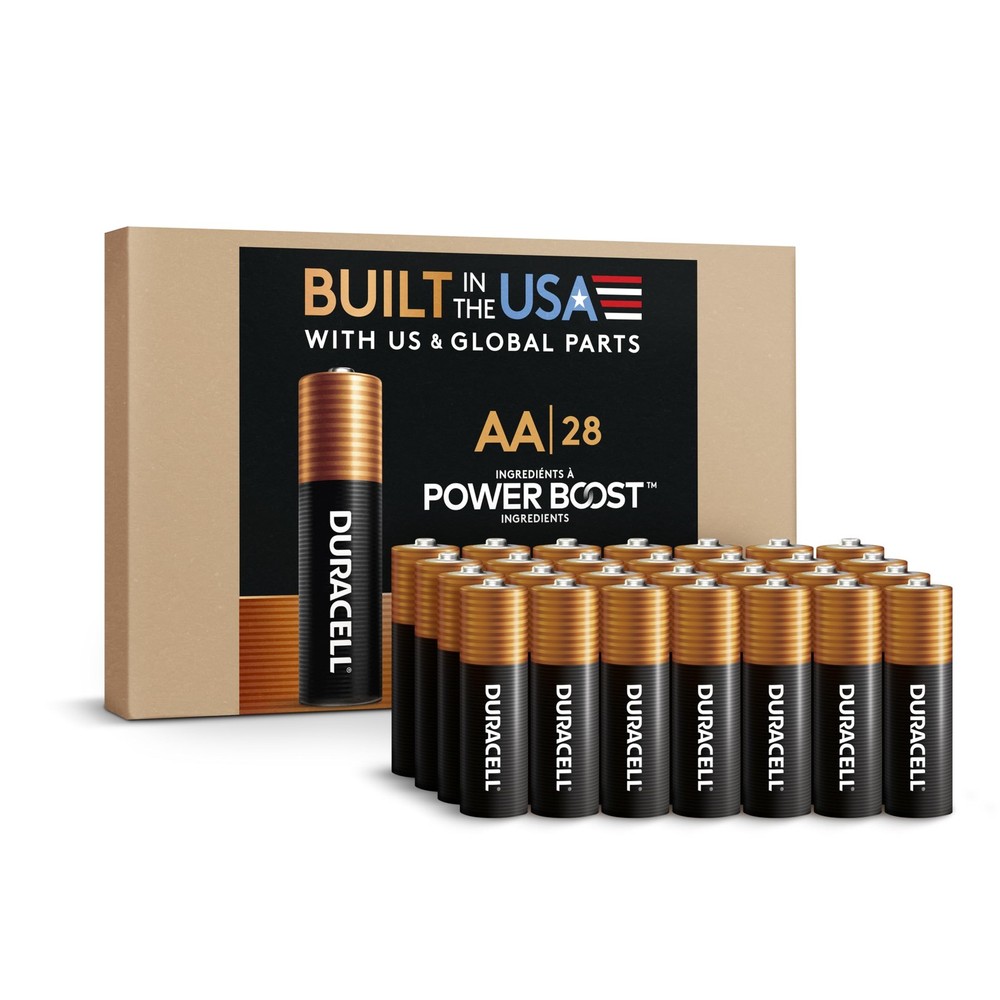 Coppertop AA Alkaline Batteries with POWER BOOST Ingredients, 28 Count Pack o...