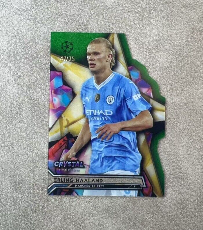 2024 Topps Crystal Premium UEFA Manchester City Erling Haaland die cut 47/75