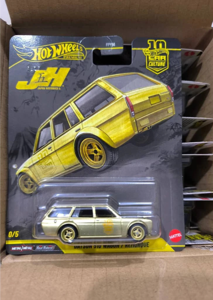 INHAND 2026 Hot Wheels Premium Japan Historic 5 - Datsun 510 Wagon Remorque