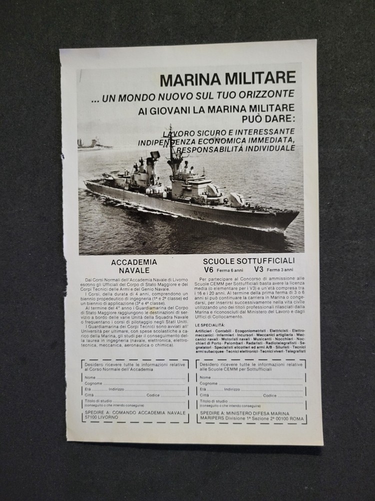 Military Navy Competition Academy Clipping Ad 886