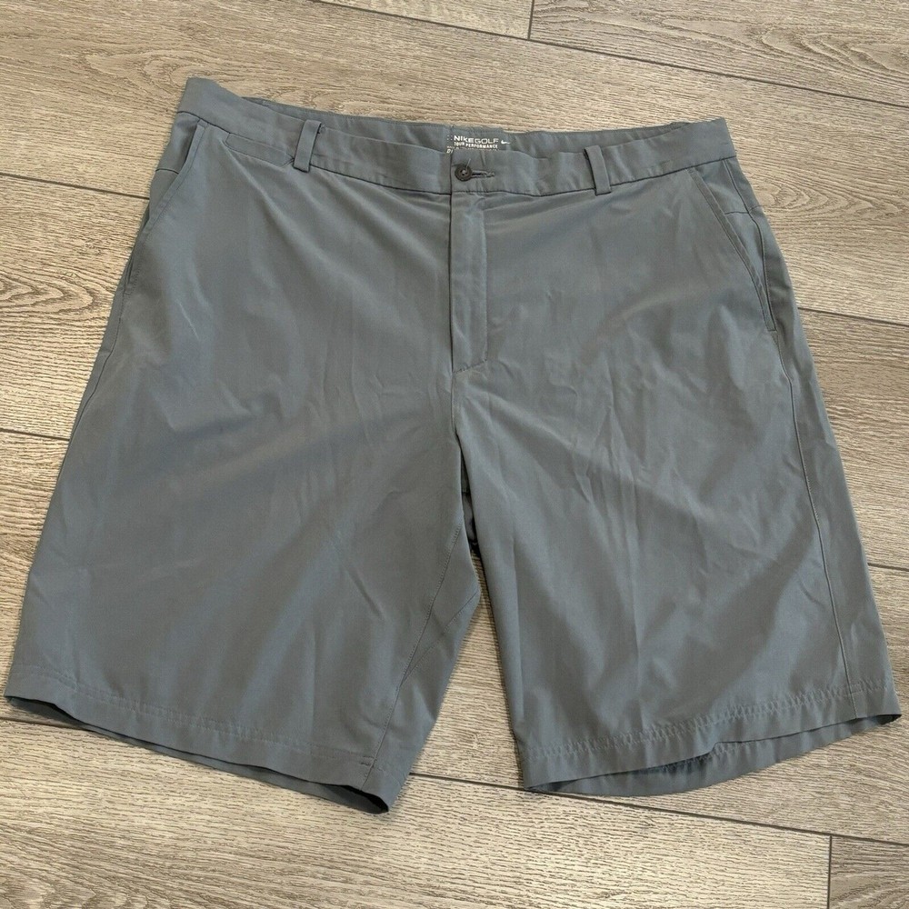 Nike Mens Size 38 Golf Shorts Dri Fit Tour Performance Gray Flat Athletic Preppy
