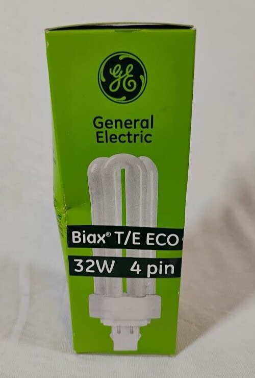 General Electric GE 32W 32 Watt BIAX T/E ECO 4 Pin GX23Q-4 Light Bulbs Flouresce