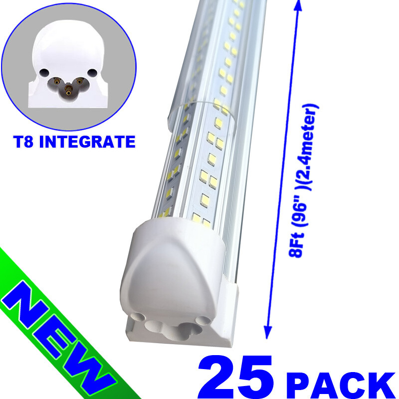 144w 8 foot led shop lights led Strip Lights 25PC Tube Light led hotel Lights