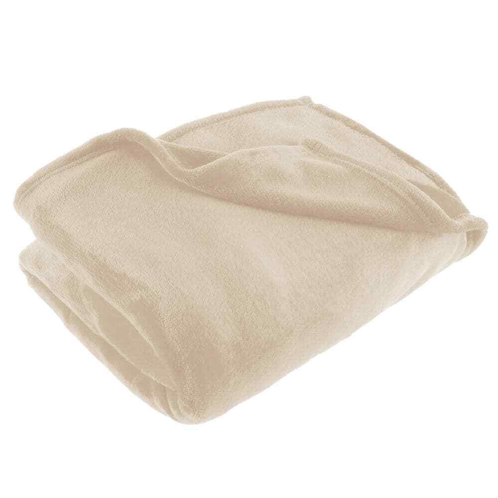 Desert Tan Oversized Flannel Fleece Throw Blanket