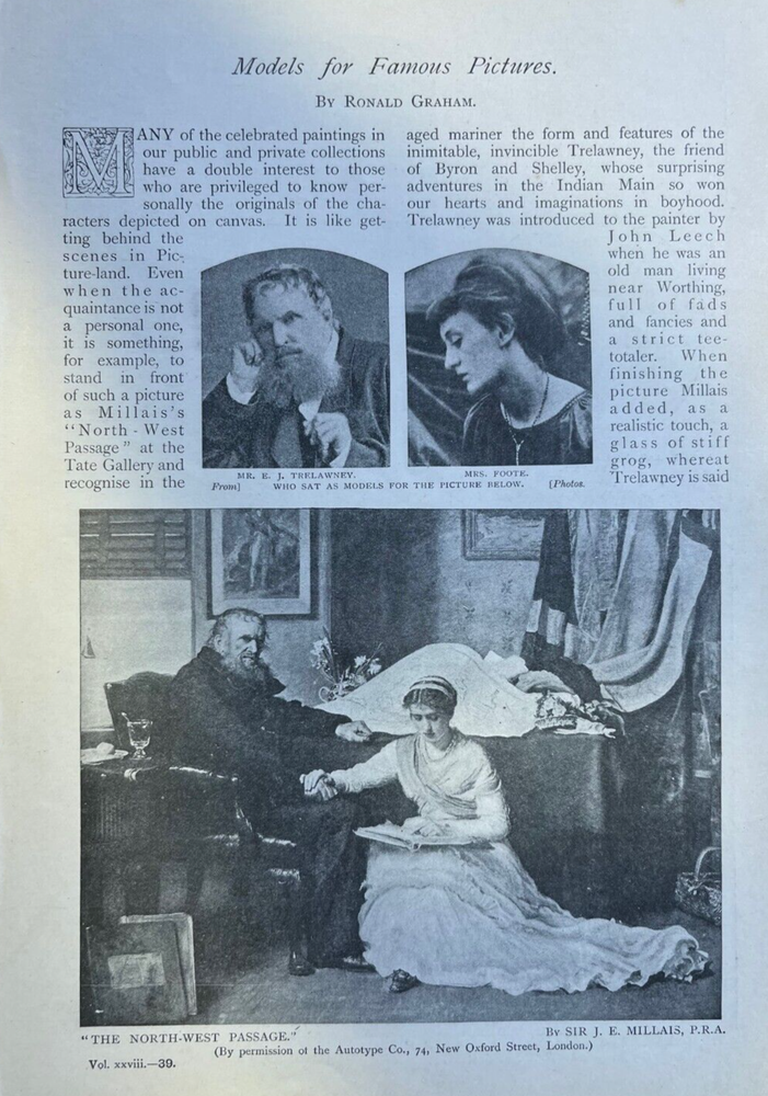 1904 Artist's Models For Famous Pictures Paintings