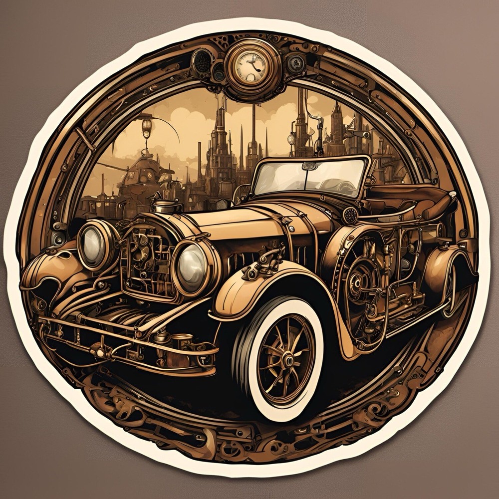 3” Round Steampunk Trendy! AMAZING STICKER!