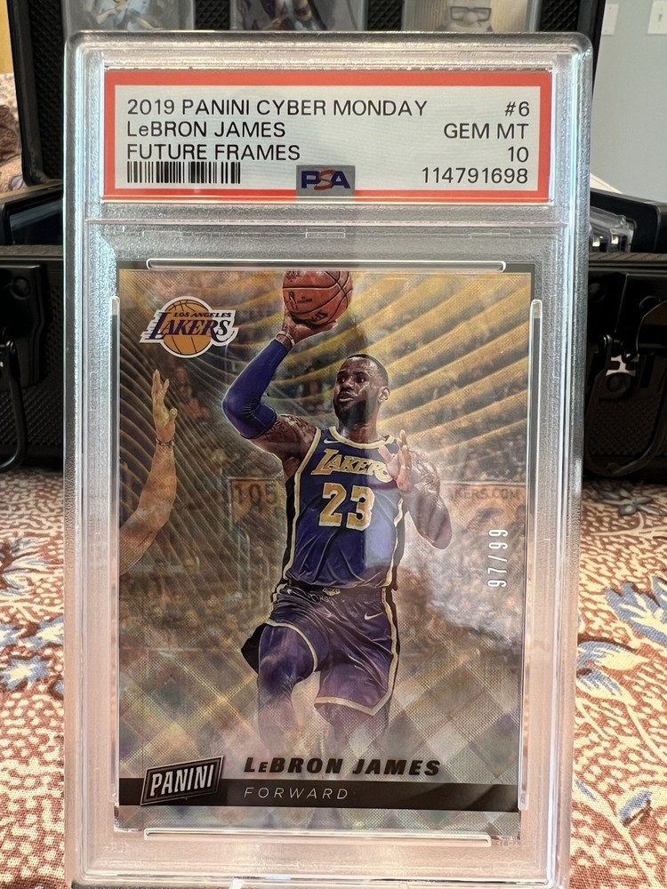 Panini 2019 Cyber Monday LeBron James #6 Future Frames /99 PSA 10 Lakers-image