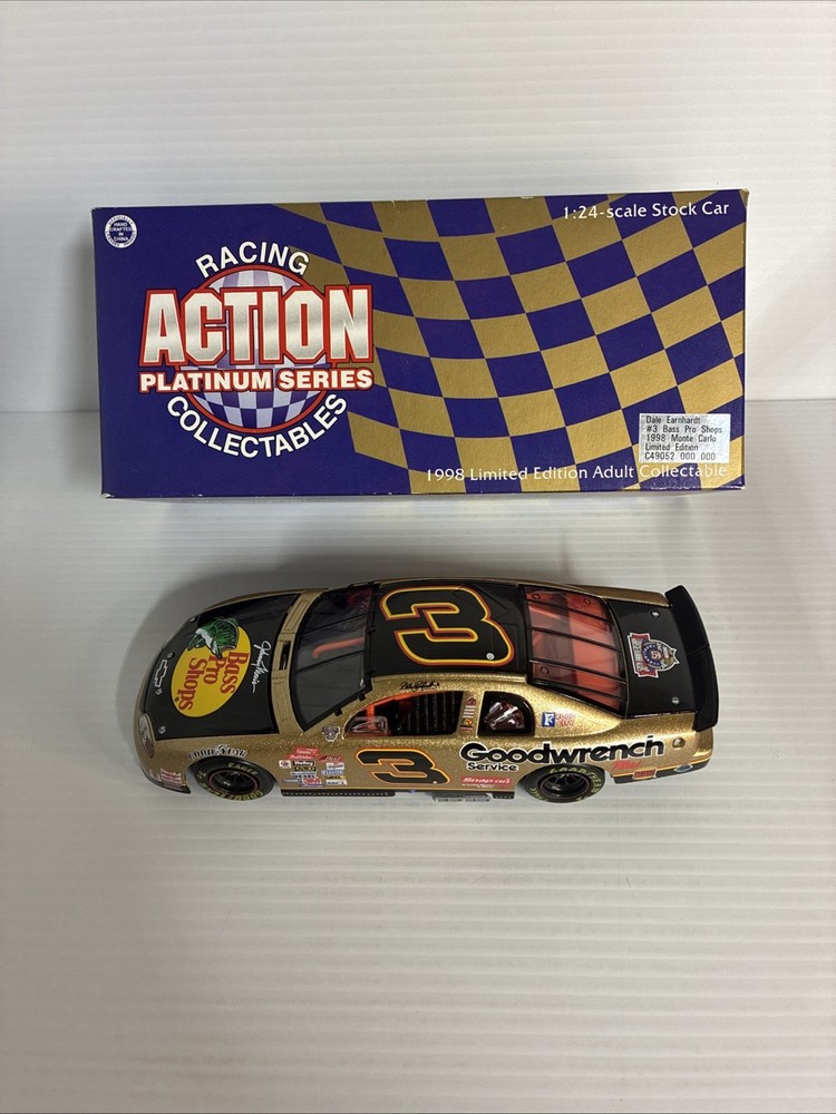 1998 Dale Earnhardt Goodwrench Bass Pro Shops Monte Carlo NASCAR Action 1/24