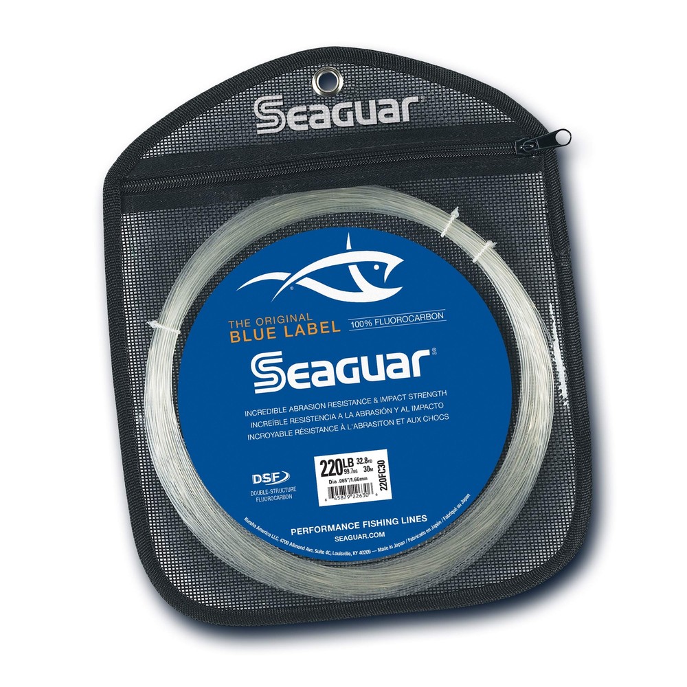 Blue Label 30-Yard Fluorocarbon Big Game Leader, 220-Pound, Clear (220FC30)