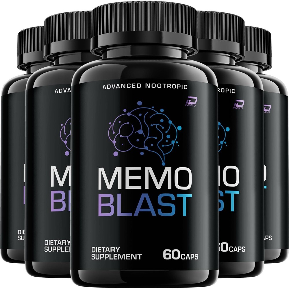 (5 Pack) Memo Blast Supplement Capsules – MemoBlast Natural Blend Memory Focus