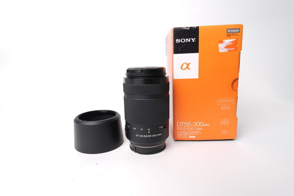 Sony DT 55-300mm f/4.5-5.6 SAM Lens with Original Packing and Minor Speck