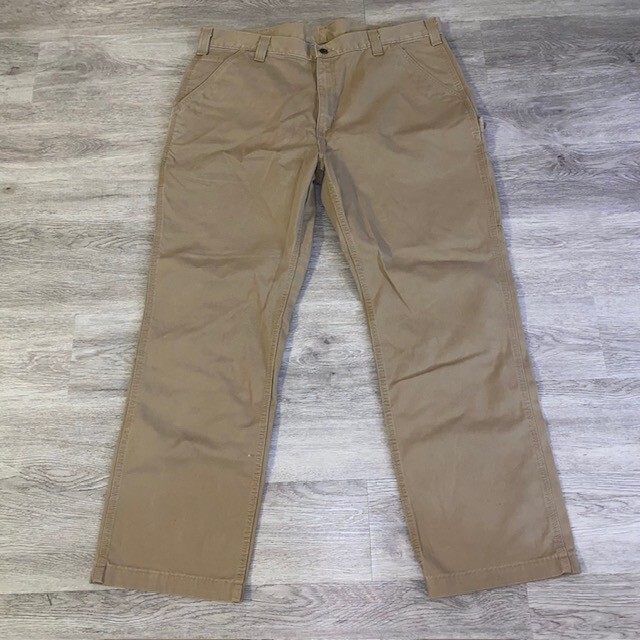 Carhartt Pants Men’s 40 B324 DKH Tan Carpenter Cargo Relaxed Fit Size 40x30