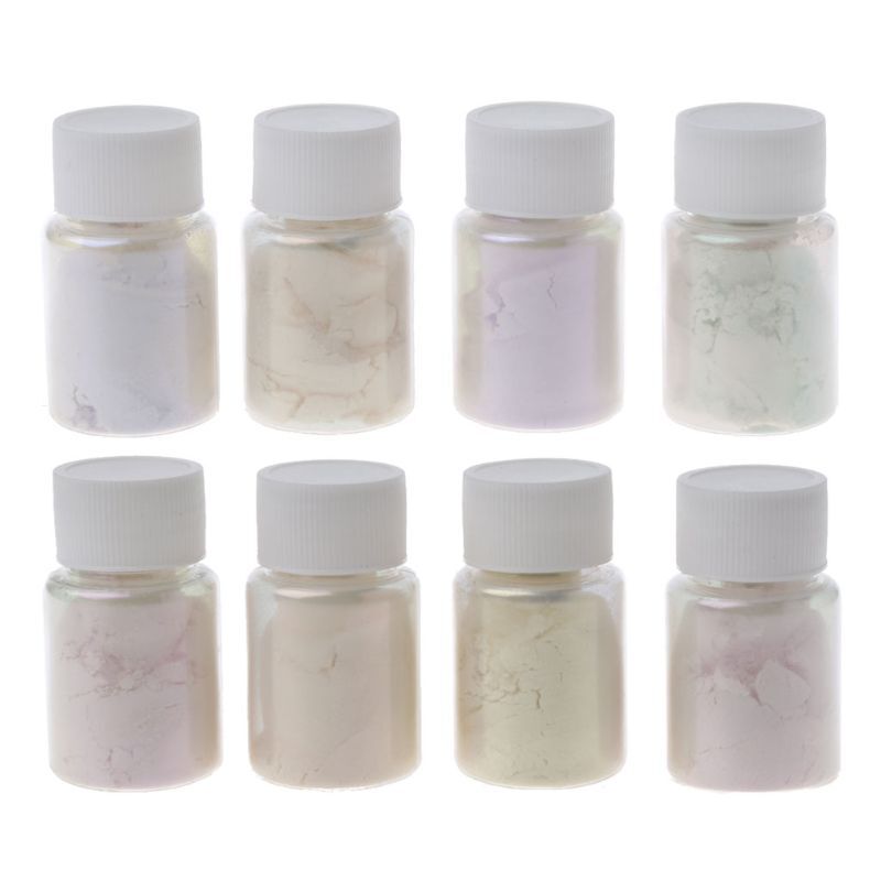 Mica Powder 8-Color Pigment Set for Makeup Lip Gloss Coloring Pearls