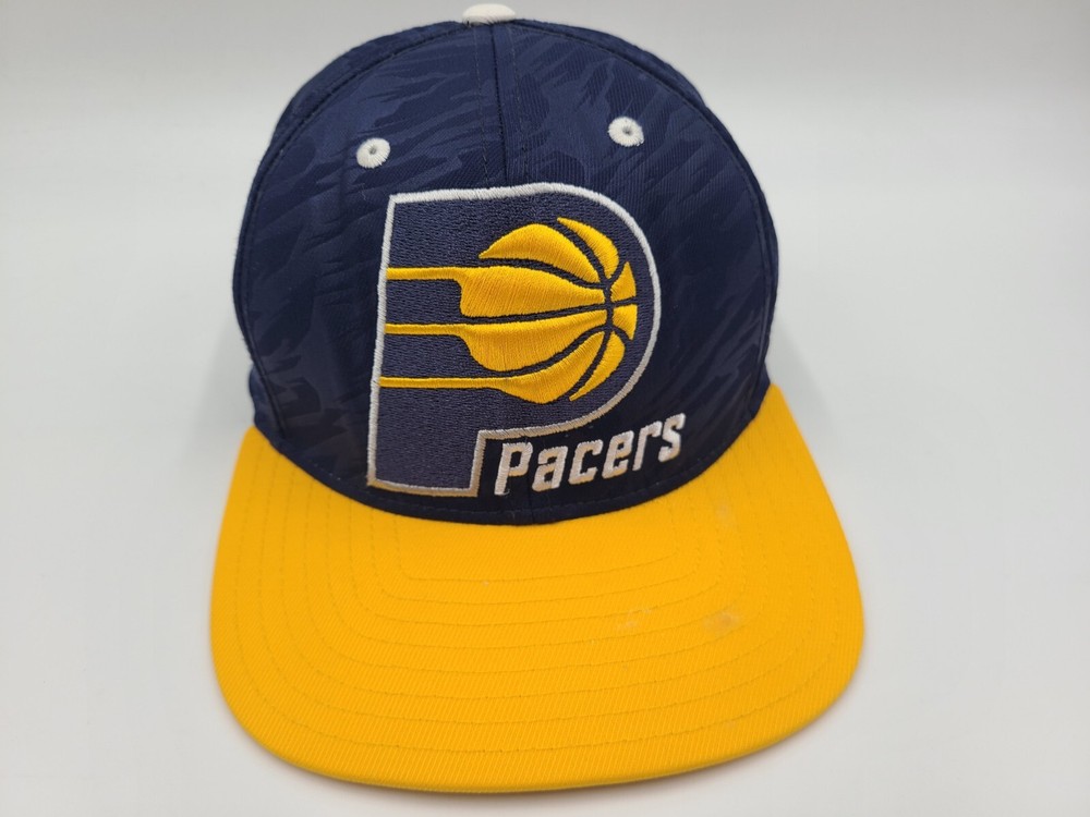 Indiana Pacers Adidas Camo Snapback Hat Cap Men Women NBA Basketball Blue Yellow