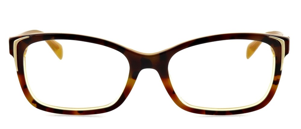 New PRADA VPR23O Havana Brown 52mm Eyeglass Frames Made in Italy