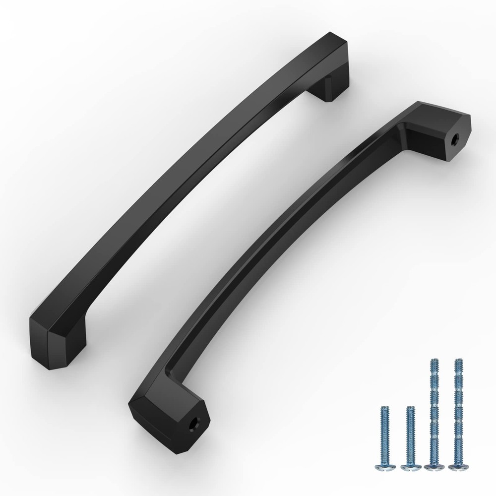 10 Pack 5 Inch(128mm) Kitchen Cabinet Handles Matte Black Cabinet Pulls Kitch...