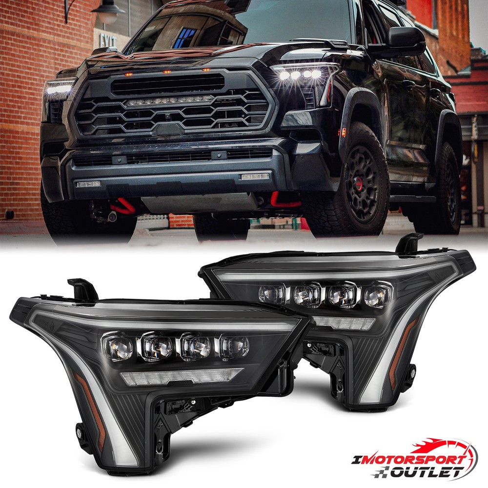 For 2022-2024 Toyota Tundra/Sequoia LUXX-Series LED Projector Headlights Black