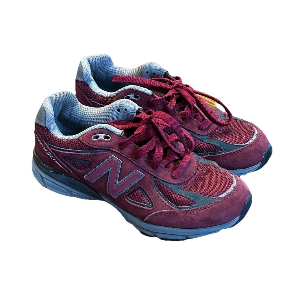 New Balance 990  Kids Maroon Lace Up Low Top Running Shoes US 3 KJ990BYP