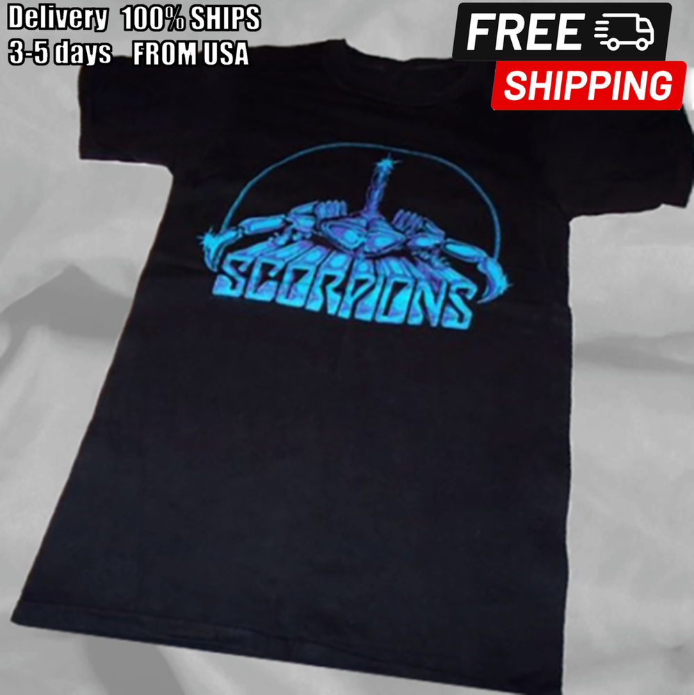 1979 Scorpions Lovedrive Retro Rare Black T-Shirt
