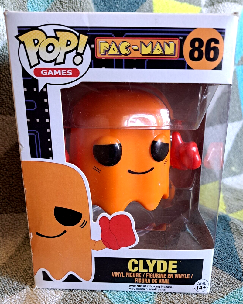 Clyde Pop 86 - Pac-Man Funko Pop! Vinyl 2016 Pacman - Vaulted + Protector