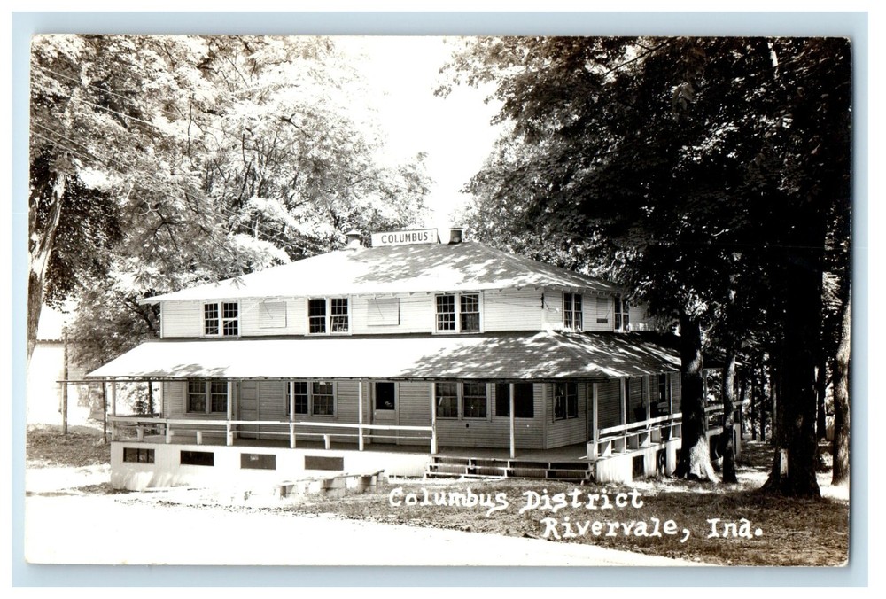 Columbus District Rivervale Indiana IN RPPC Photo Unposted Vintage Postcard