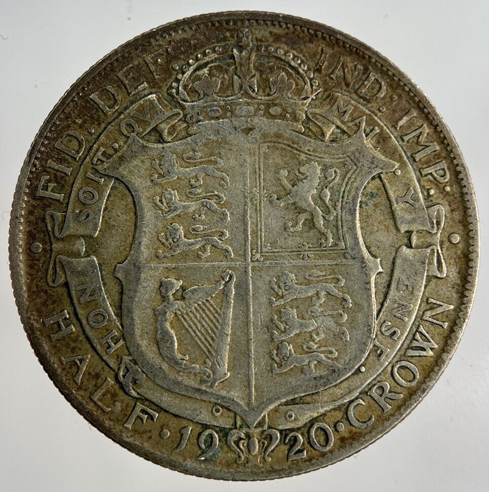 1920 George V Silver Half-Crown Fine Collectible British Coin
