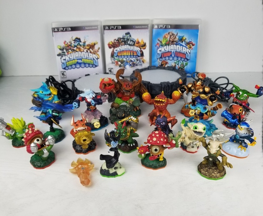 skylanders spyro's adventure lot 19 Figures PS3 Swap Force Trap Team Giants Game