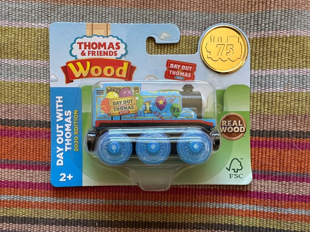 2020 Fisher Price Thomas Train Wooden 75th Anniversary Day Out with Thomas! New!-image