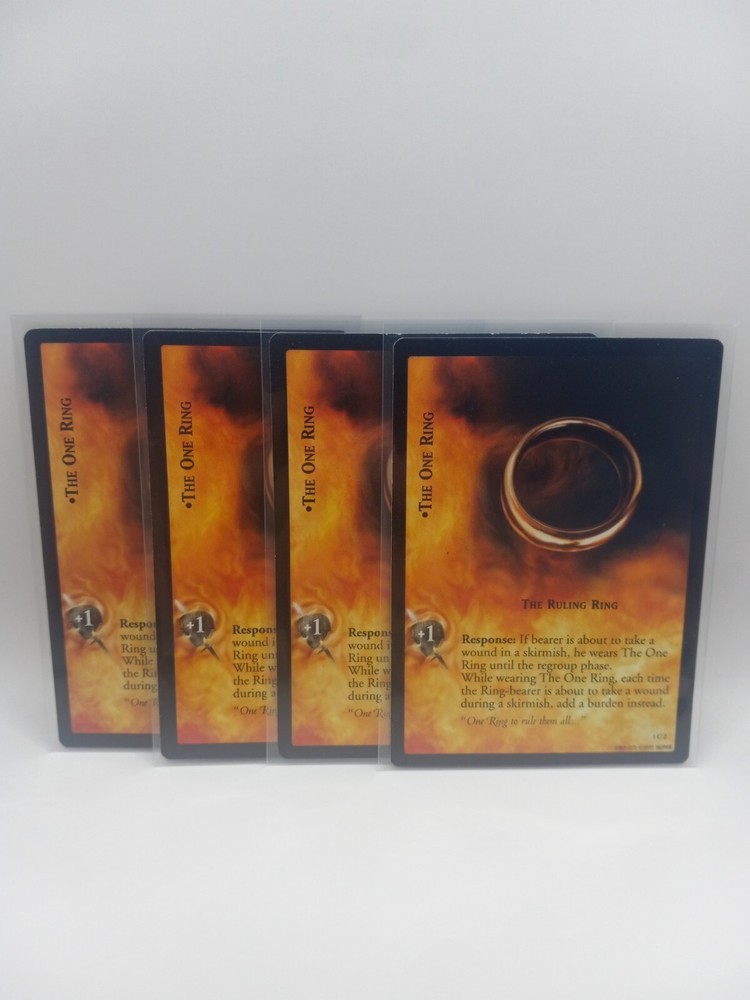 Lot of 4 Lord of The Rings TCG - The One Ring - The Ruling Ring - 2002 - #1C2
