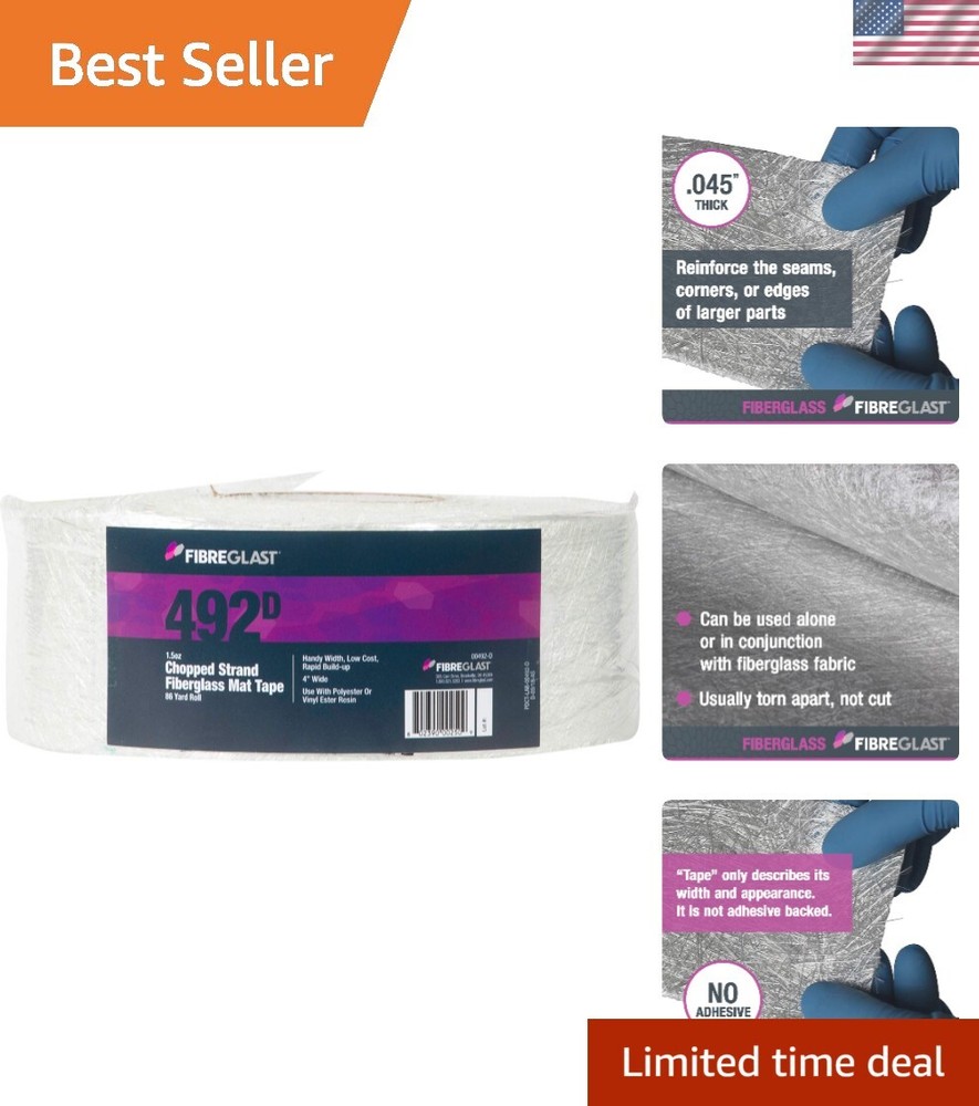 Fiberglass Chopped Strand Mat Tape – Strong Lightweight Easy-to-Use Glass Reinforcement