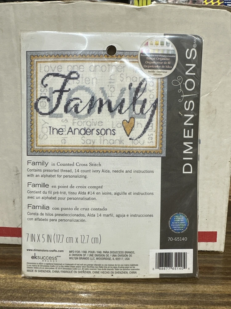 Dimensions Crafts 70-65140 Family Counted Cross Stitch Kit 339695