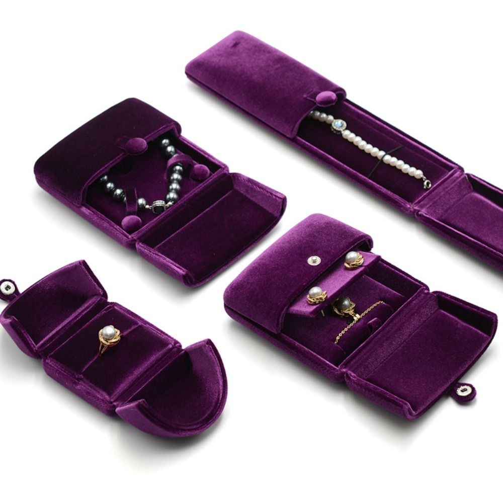 Velvet Jewelry Storage Box Rings Box Necklace Bracelet Case Jewelry Display